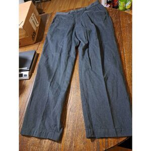 34x32 GH Bass & Co Grey Pants with Pockets and Belt Loops Flat Front Pleated Leg